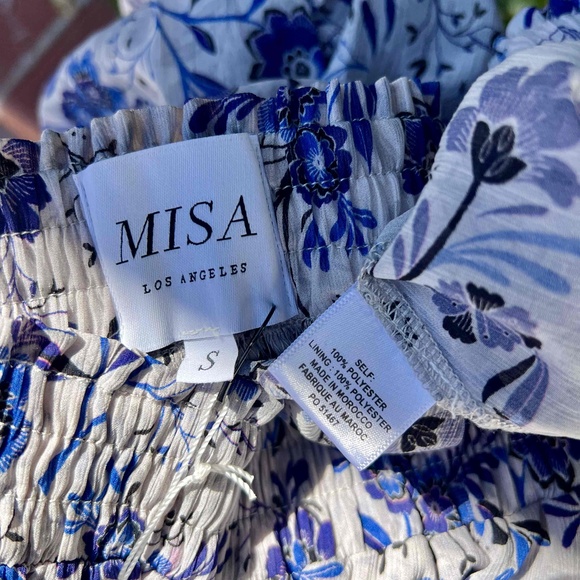 Misa Marion Skirt NWT Cerulean Floral Blue Ruffled Mini Womens Size Small - Picture 3 of 7